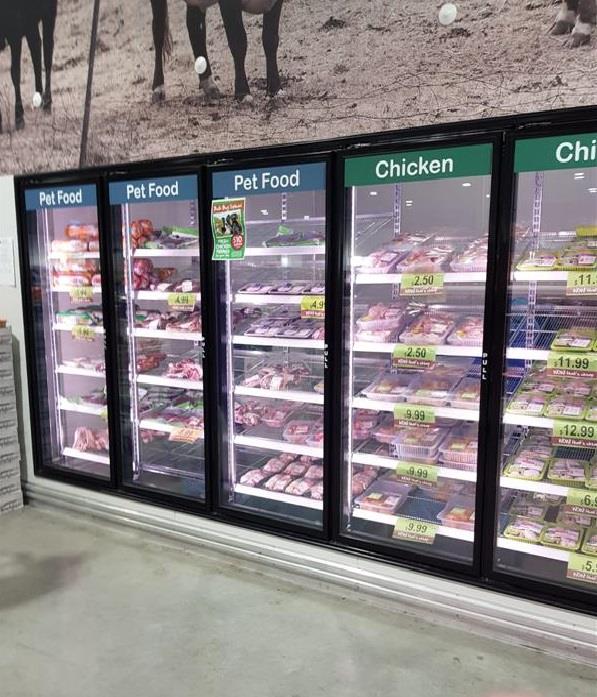 porta de vidro do congelador para a refrigeração do supermercado