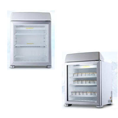 refrigerar de vidro comercial da estática do congelador da porta do gelado 90L