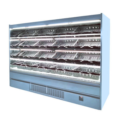 O armário aberto de Front Display Cooler Refrigerated Display do fruto vegetal obstrui dentro