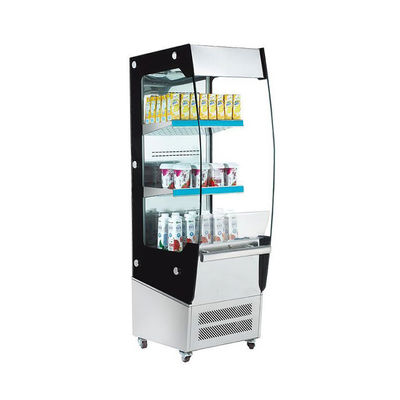 Vitrina aberta de vidro ereta do refrigerador de ar livre do refrigerador R404a 180L da porta R290
