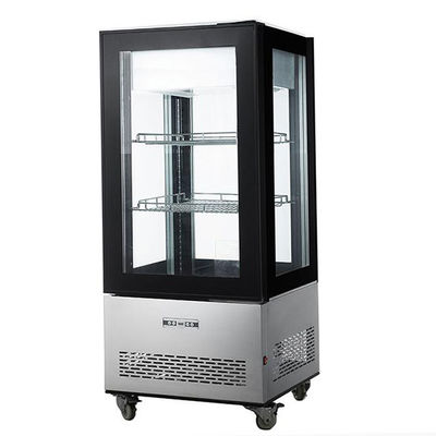 vitrina refrigerada de vidro lateral do refrigerador quatro de vidro eretos da porta 550L
