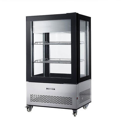 O congelador de vidro comercial lateral 350L da porta quatro ventilou refrigerar