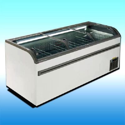 Congelador de vidro refrigerando estático da caixa da porta