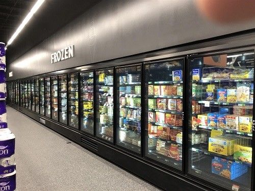 Porta de vidro do congelador da baixa temperatura para a refrigeração do supermercado