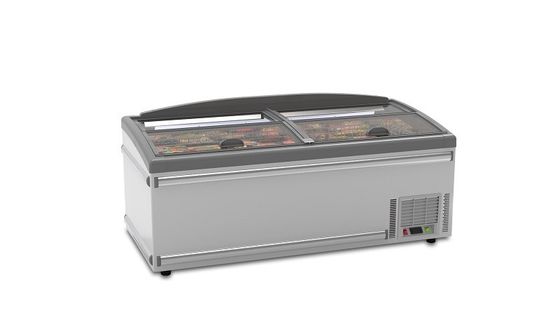 Portas de vidro de deslizamento 600L refrigerando estático do congelador da caixa do supermercado de R290/R404A