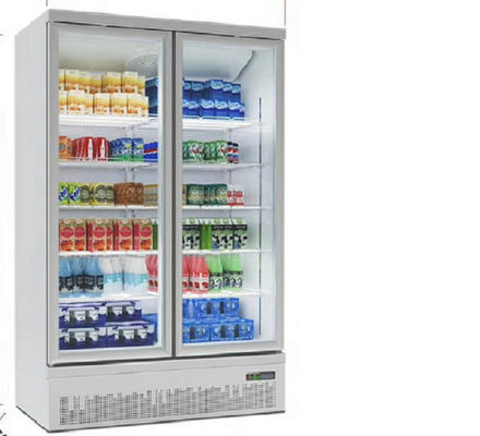 refrigerar de ar de vidro ereto do congelador da porta da porta 704L 2 para o gelado e o alimento congelado