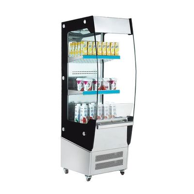 O refrigerador refrigerando ventilado da exposição da plataforma aberta do refrigerador 180L da exposição de ar livre agarra &amp; vai refrigerador da exposição