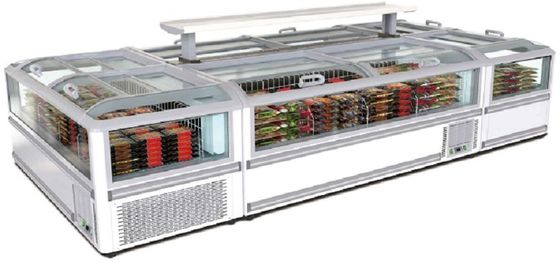 Refrigerar estático de vidro do congelador 600L 700L 1000L da caixa da porta da versão da parte alta