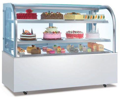 O armário de vidro R404a da exposição do bolo da torta R290 ventilou refrigerar
