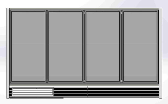 Congelador ereto 10ft da porta 4 de vidro independente com 30&quot; porta de vidro larga