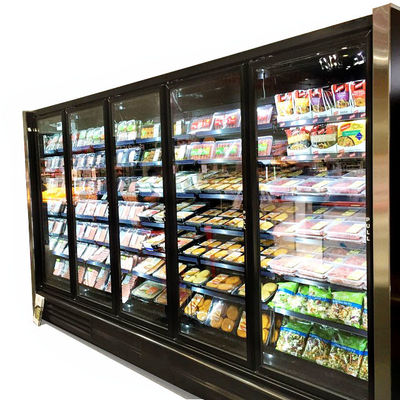 Do refrigerador de vidro de vidro ereto da porta do congelador da porta do supermercado 3/4/5/6 independente das portas