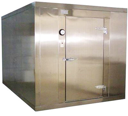 Caminhada comercial do supermercado no congelador de refrigerador