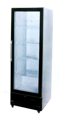 O refrigerador de vidro ereto da porta da única bebida da porta sem dossel ventilou refrigerar