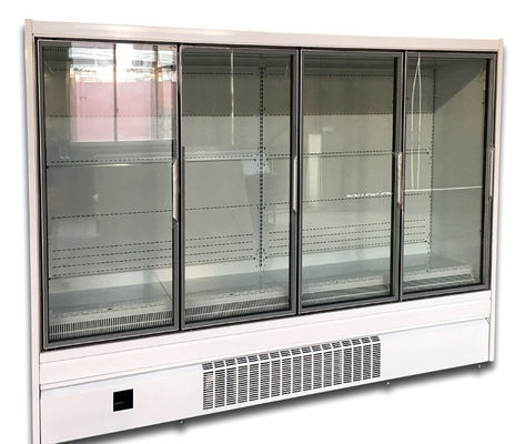 O refrigerador de vidro ereto de Multideck da porta com 4 portas obstrui no tipo UC-4D