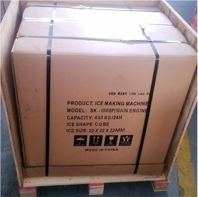 Armazenamento de gelo pequeno comercial da grande capacidade da máquina Sk-280p do cubo de gelo Ss316
