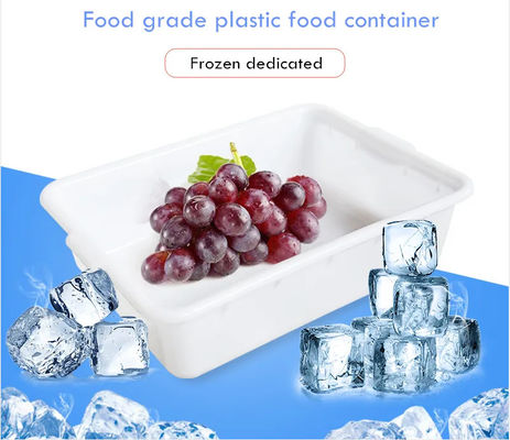 Cesto de plástico espessado Rectangular de armazenamento frio do supermercado