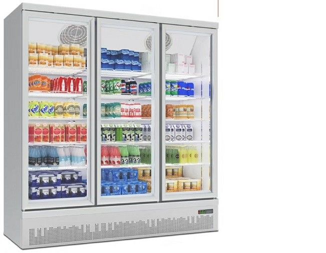 Vidro ereto 1250L do congelador de 3 portas para o gelado e o alimento congelado