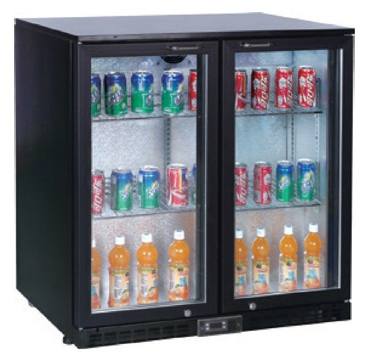 Barra traseira sob a porta de vidro do refrigerador 2 contrários com a porta 208L do fechamento e de balanço