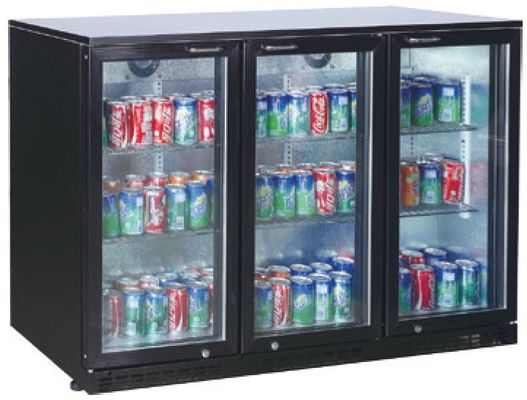 Barra de vidro da parte traseira de porta 3 sob o refrigerador contrário com a porta de balanço articulada